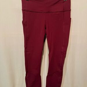 Lululemon Athletica Burgundy Capri Leggings